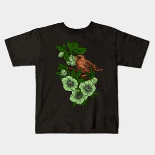 Wren and hellebore Kids T-Shirt